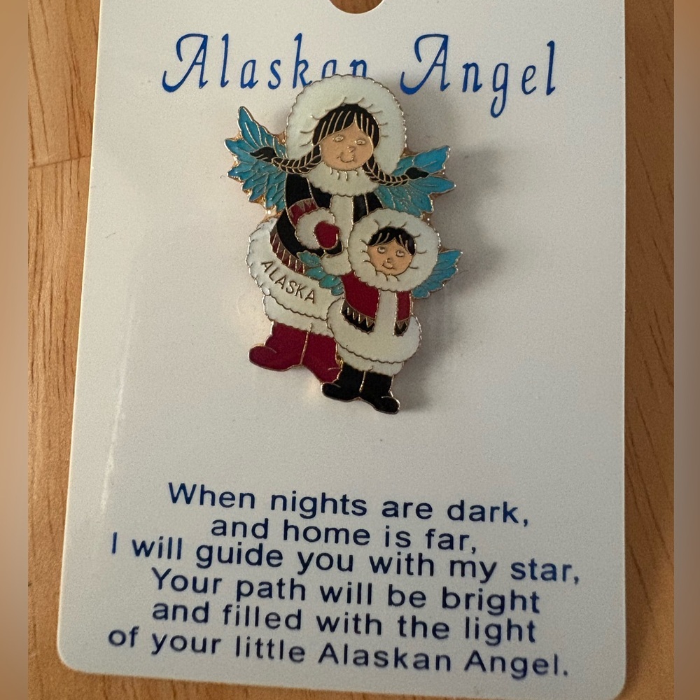 Alaskan Angel lapel pin